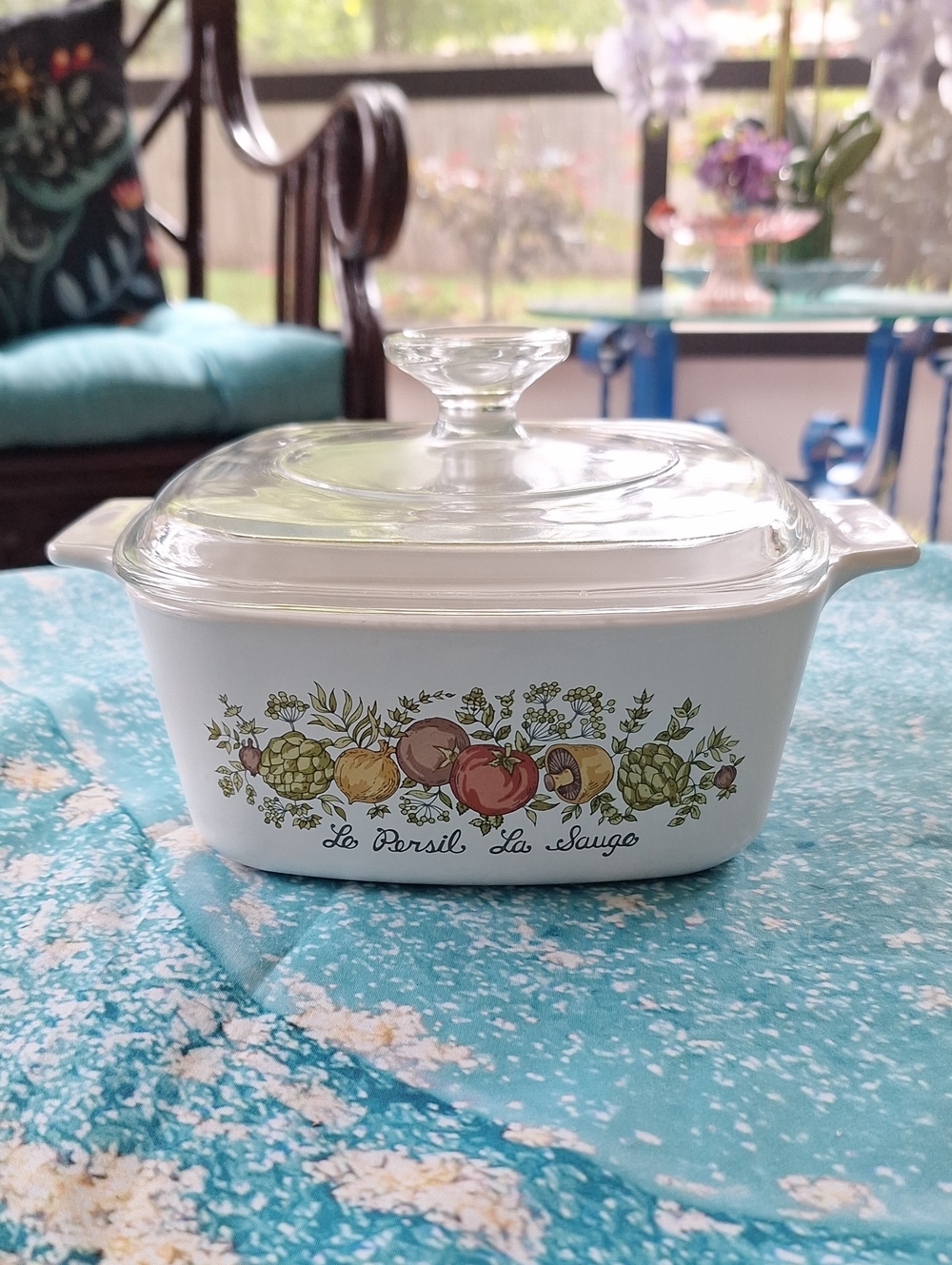 1970s Corningware "Spice Of Life" Casserole Dish With Lid 1 1/2 Quart